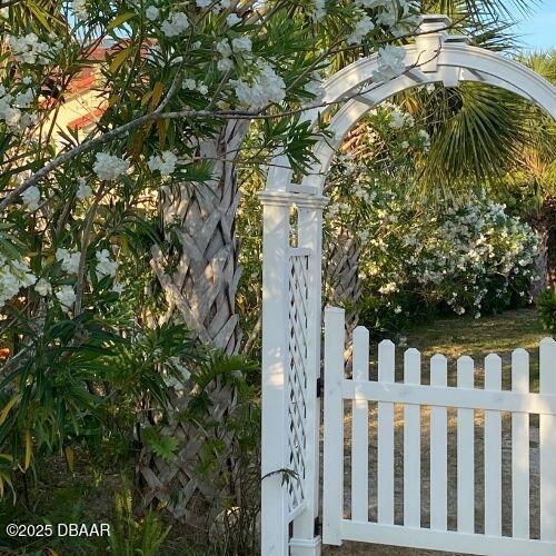 view of property exterior featuring fence