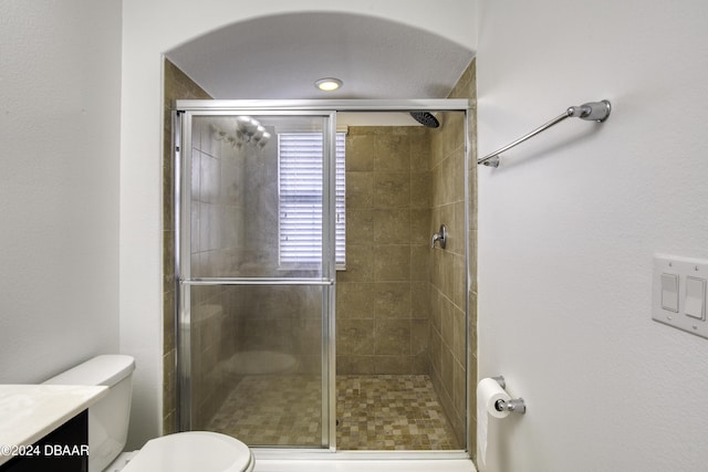123 Langston Dr, Daytona Beach, FL 32124 - full bathroom featuring toilet, vanity, and a stall shower