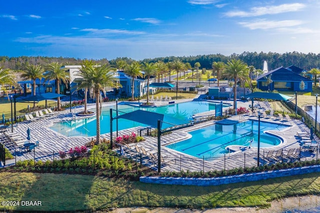 view of pool with a patio