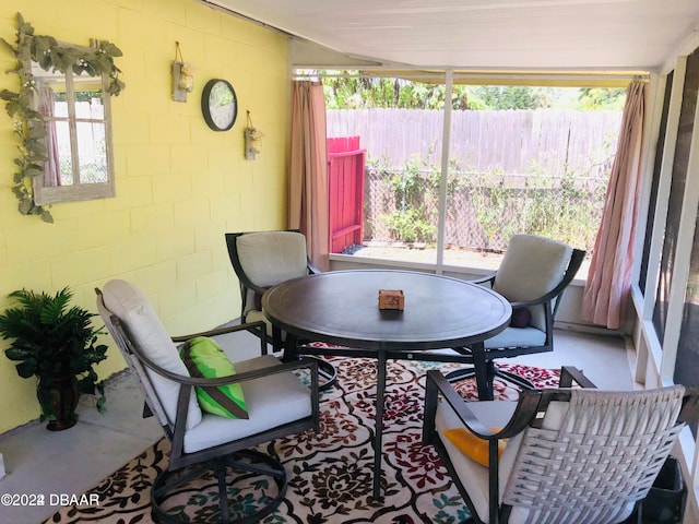 sunroom / solarium with plenty of natural light