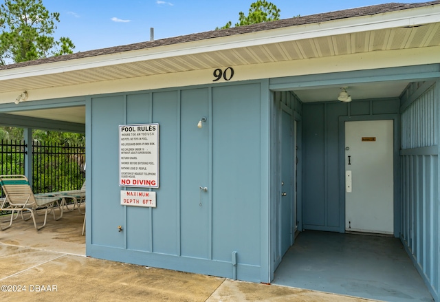 view of exterior entry