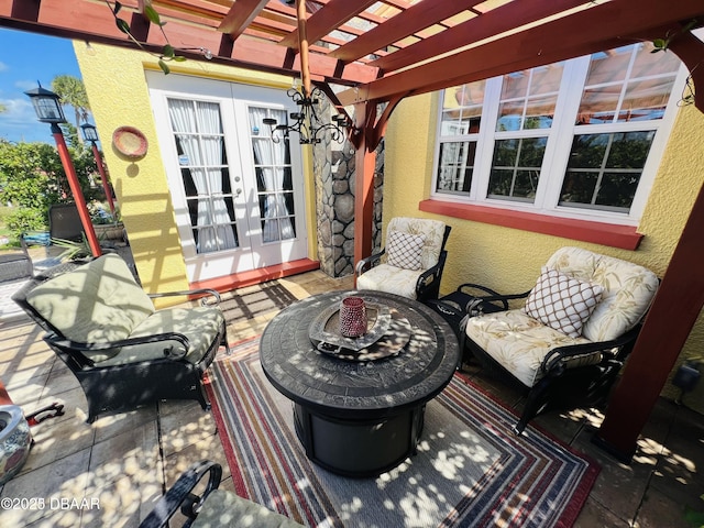 330 Bostwick Ave, Daytona Beach, FL 32118 - wooden deck featuring a pergola and french doors