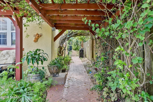 330 Bostwick Ave, Daytona Beach, FL 32118 - view of patio / terrace with a pergola and fence