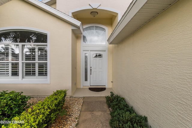 view of doorway to property