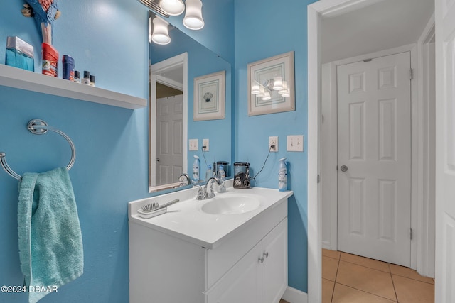 2801 N Halifax Ave N Unit 238, Daytona Beach, FL 32118 - bathroom with tile patterned flooring and vanity