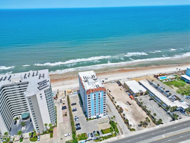 drone / aerial view of extended coastline