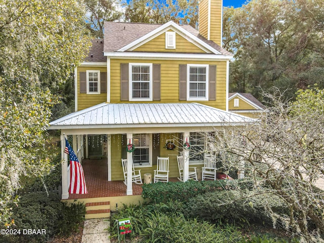 view of front of house with a porch