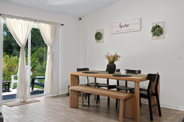 2518 Hoptree Ln, Edgewater, FL 32141 - dining space featuring baseboards, light wood-style floors, and plenty of natural light