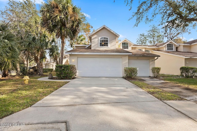 view of front facade with a garage