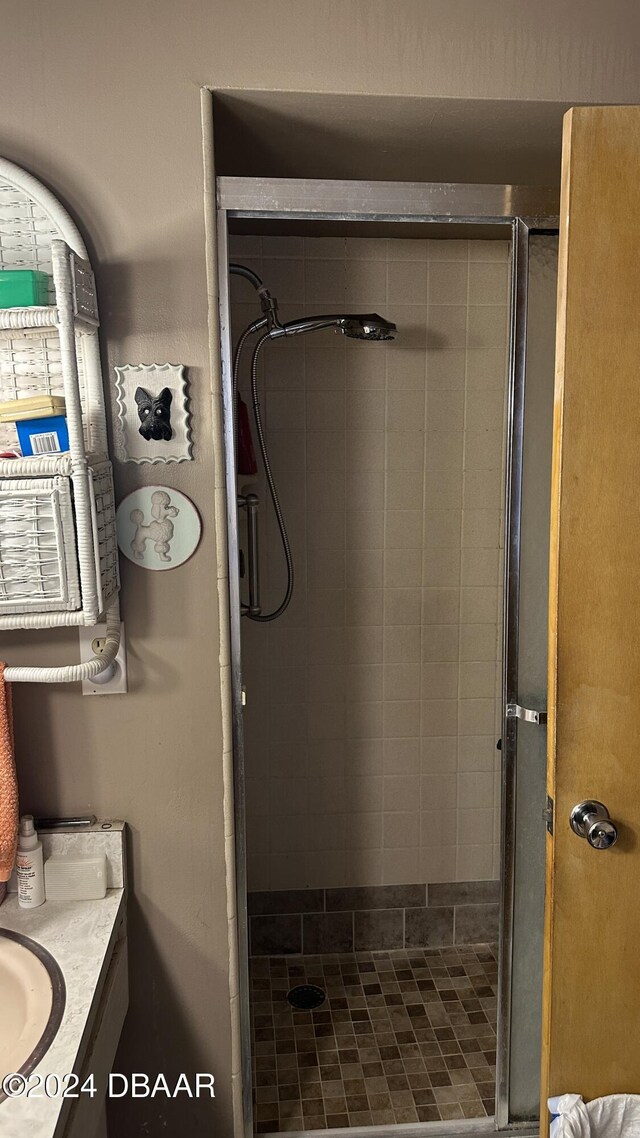 4328 S Atlantic Ave, Ponce Inlet, FL 32127 - bathroom with a shower stall and vanity