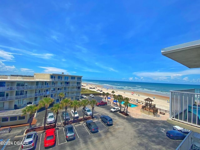 water view with a view of the beach