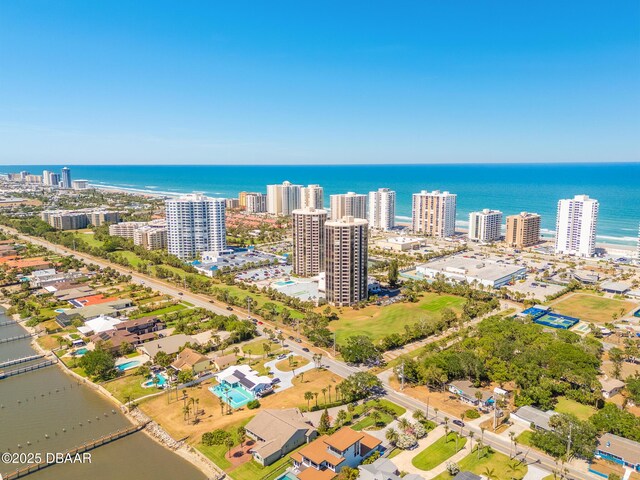 1 Oceans W Blvd Unit 7B5, Daytona Beach, FL 32118 - birds eye view of property featuring a water view and a city view