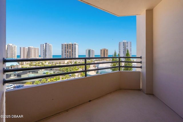 1 Oceans W Blvd Unit 7B5, Daytona Beach, FL 32118 - balcony with a water view and a view of city