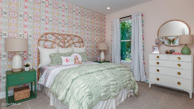 view of carpeted bedroom