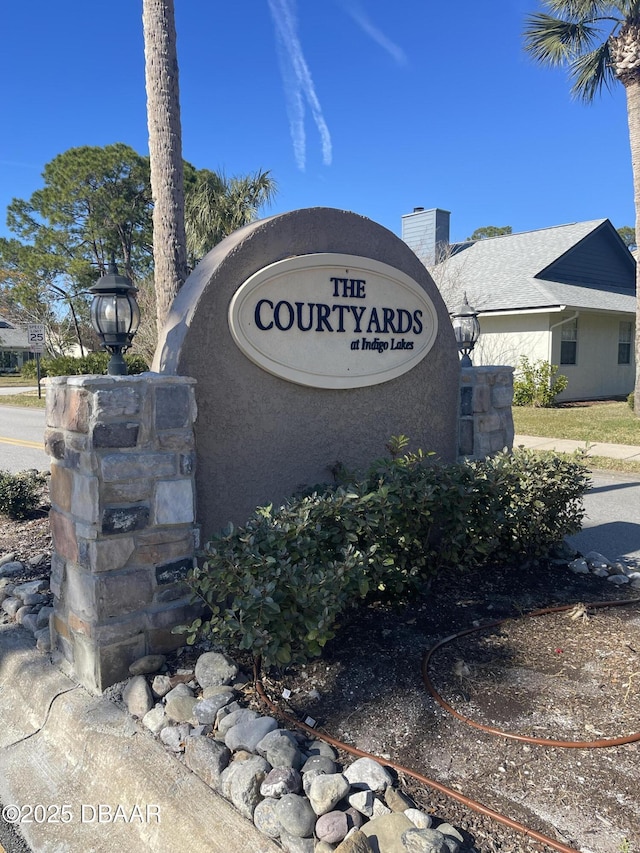 view of community sign