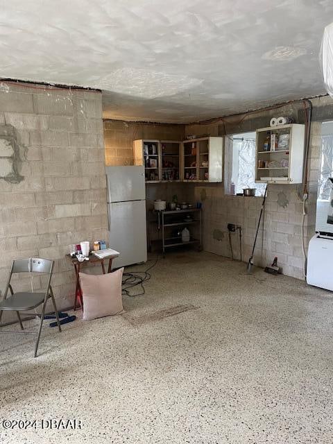 kitchen with white refrigerator