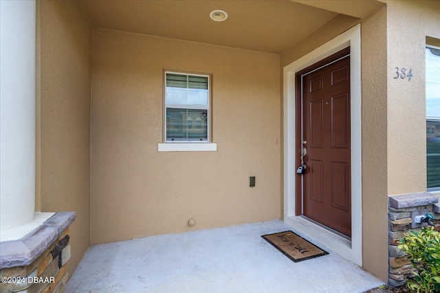 view of doorway to property