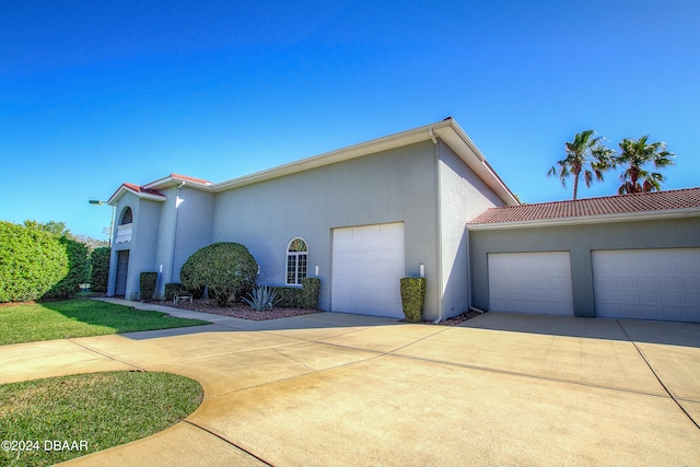 view of home's exterior featuring a garage