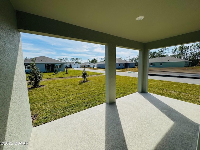 view of patio / terrace featuring a residential view