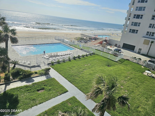 2043 S Atlantic Ave Unit 417, Daytona Beach, FL 32118 - bird's eye view of a pool and expansive beach