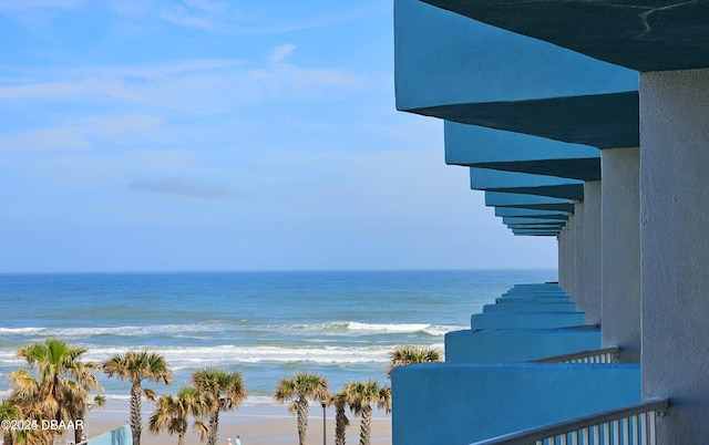 property view of water with a view of the beach