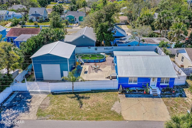 bird's eye view featuring a residential view