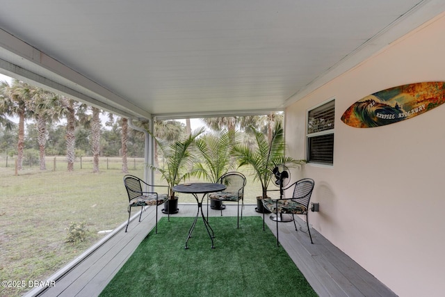 view of sunroom