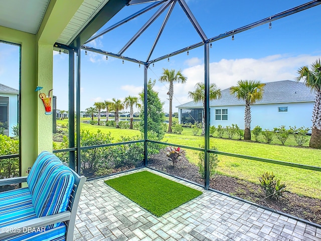 view of sunroom