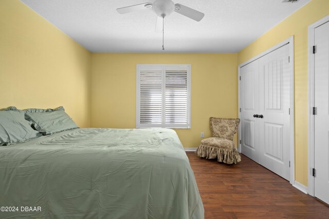 3457 Martingale Ct, Port Orange, FL 32129 - bedroom featuring wood finished floors and ceiling fan