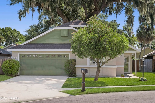 view of front of house with a front yard