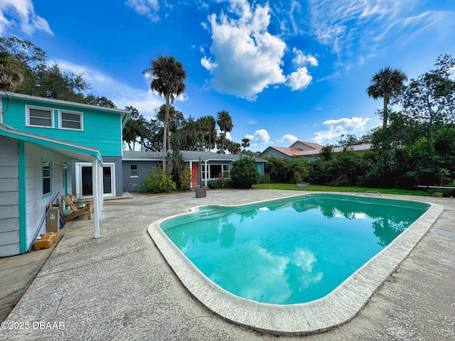 view of pool featuring a patio area