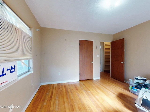 empty room featuring light hardwood / wood-style floors