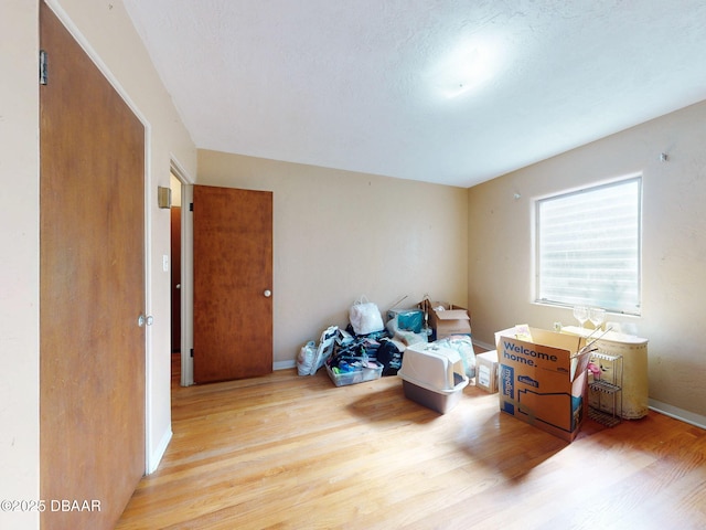 bedroom featuring light hardwood / wood-style flooring