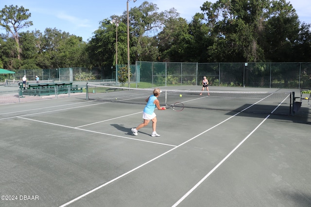 view of tennis court