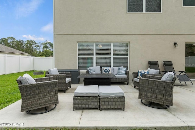 view of patio / terrace featuring outdoor lounge area