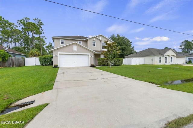 view of property featuring a front yard