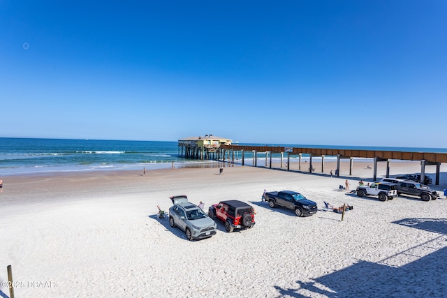 water view featuring a beach view