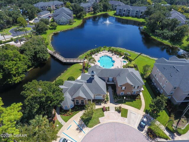 940 Village Trl Unit 2-106, Port Orange, FL 32127 - aerial view of a pool and a large body of water