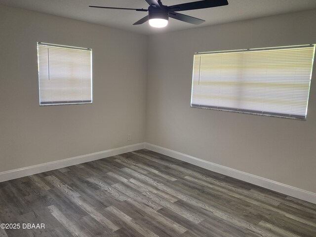 304 Jane Ann St, Port Orange, FL 32127 - spare room with ceiling fan and dark wood finished floors