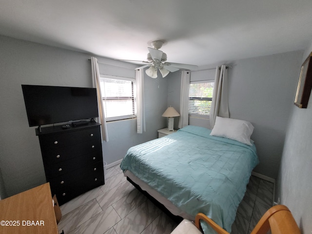 bedroom with ceiling fan