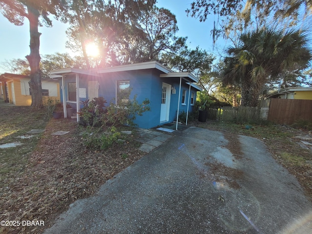 view of front of home