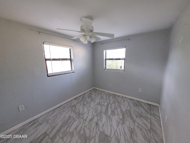 empty room with ceiling fan