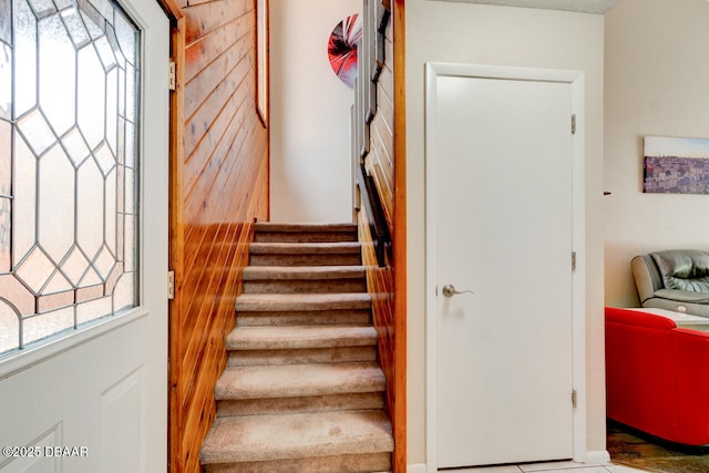 staircase with healthy amount of natural light