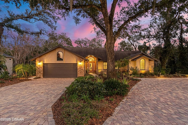 ranch-style house with a garage