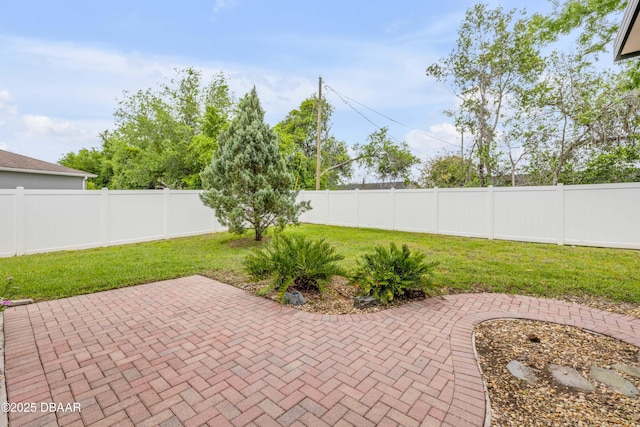 view of patio / terrace with a fenced backyard