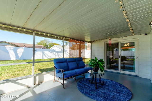 view of sunroom