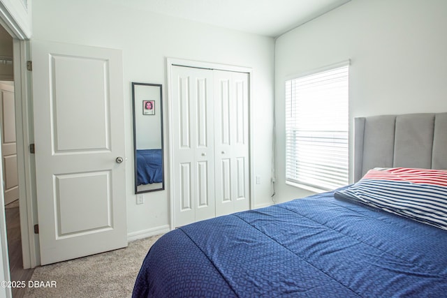 3963 Willowbrook Dr, Edgewater, FL 32141 - bedroom featuring carpet floors, a closet, and baseboards