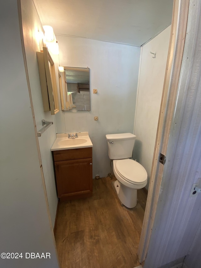 55705 Keith St, Astor, FL 32102 - bathroom featuring vanity, toilet, and wood finished floors