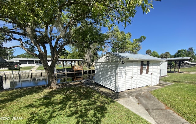 55705 Keith St, Astor, FL 32102 - view of shed with a water view