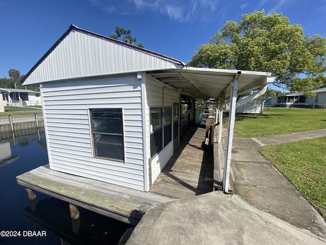 55705 Keith St, Astor, FL 32102 - view of outbuilding with a water view